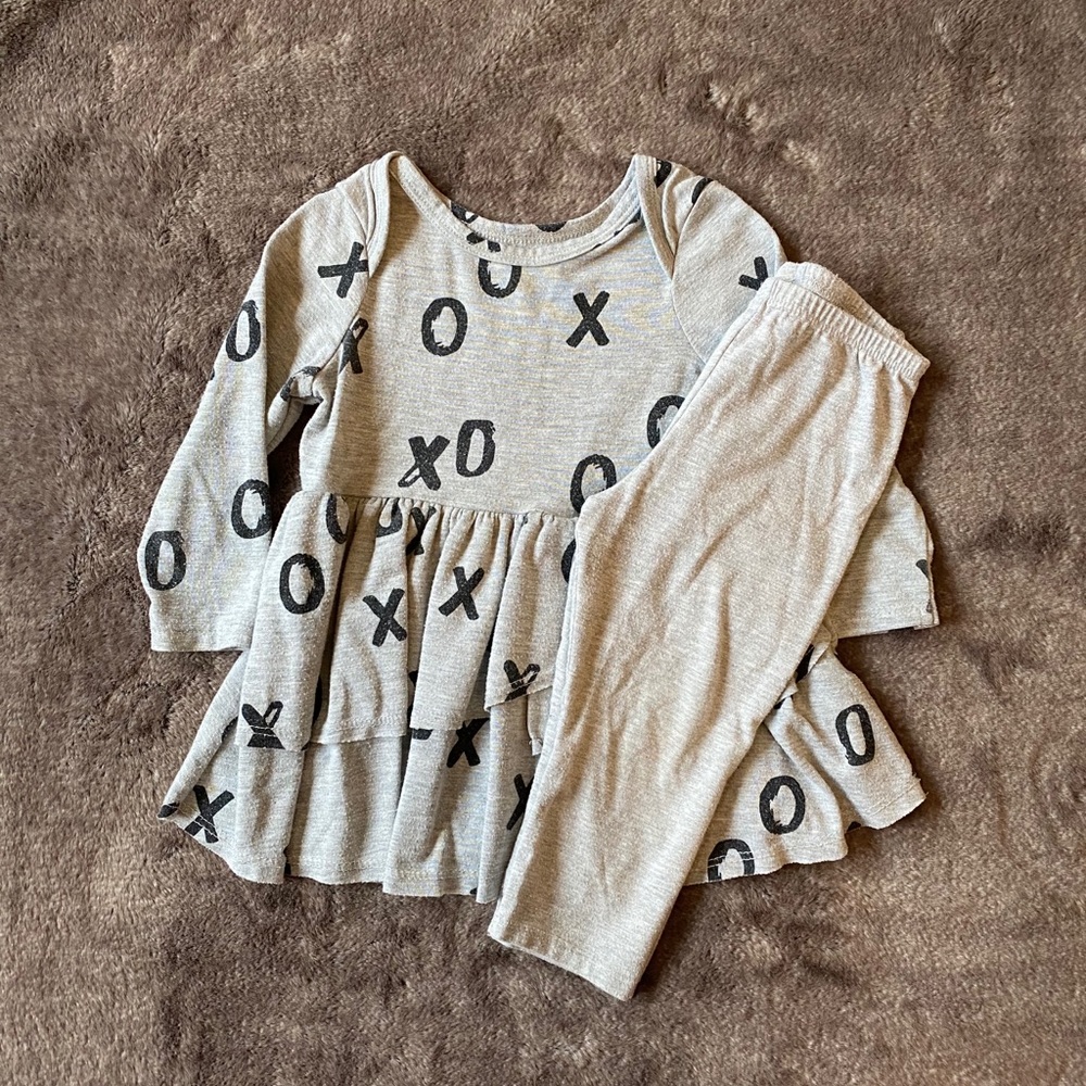 XOXO Dress & Leggings Set